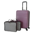 thumbnail image 3 of Protégé 3-Piece Hardside Luggage Set With 360 Spinner Wheels and Divider Pockets, Includes Carry-on and 2 Packing Cubes, Enchanting Purple, 3 of 17