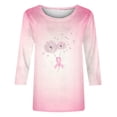 thumbnail image 4 of LEKWK Breast Cancer Shirts for Women Plus Size Pink Ribbon Breast Cancer Awareness T-Shirt 3/4 Sleeve Casual Inspirational Graphic Tee Survivor Gifts,Size S-5XL, 4 of 4