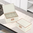 thumbnail image 3 of Aokeyee Wine Glass Storage Box Containers, 2 Pack Stemware Storage Cases for 24 Crystal Glasses, Drinkware, Hard Shell for Moving Protection (Ivory), 3 of 6