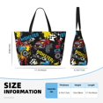 thumbnail image 4 of PAYOHTO Boy Truck Blue Car Large Beach Tote Bags for Womens Mens Sandproof Swim Pool Bag with Zipper for Travel Vacation, 4 of 7