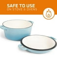 thumbnail image 5 of Bruntmor | 2 In 1 Enameled Cast Iron Double Dutch Oven Skillet Lid 5-Quart, 5 of 6
