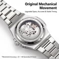 thumbnail image 4 of Men's Automatic Mechanical Skeleton Watch,Stainless Steel Bracelet Wrist Watch, 4 of 5