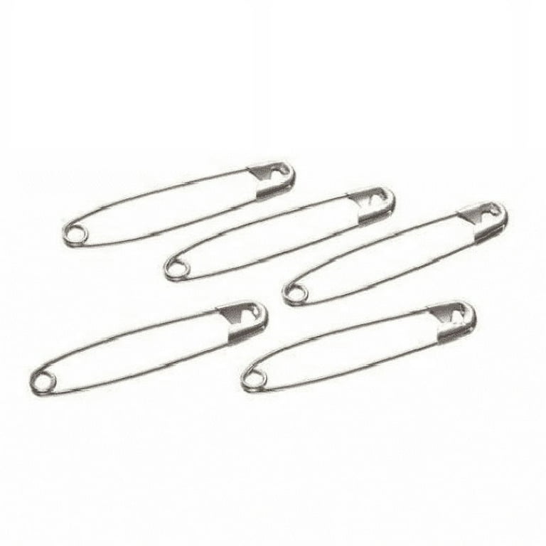 3 inch Silver Large Giant Jumbo Safety Pins Bulk Size 7 - 130 Pieces