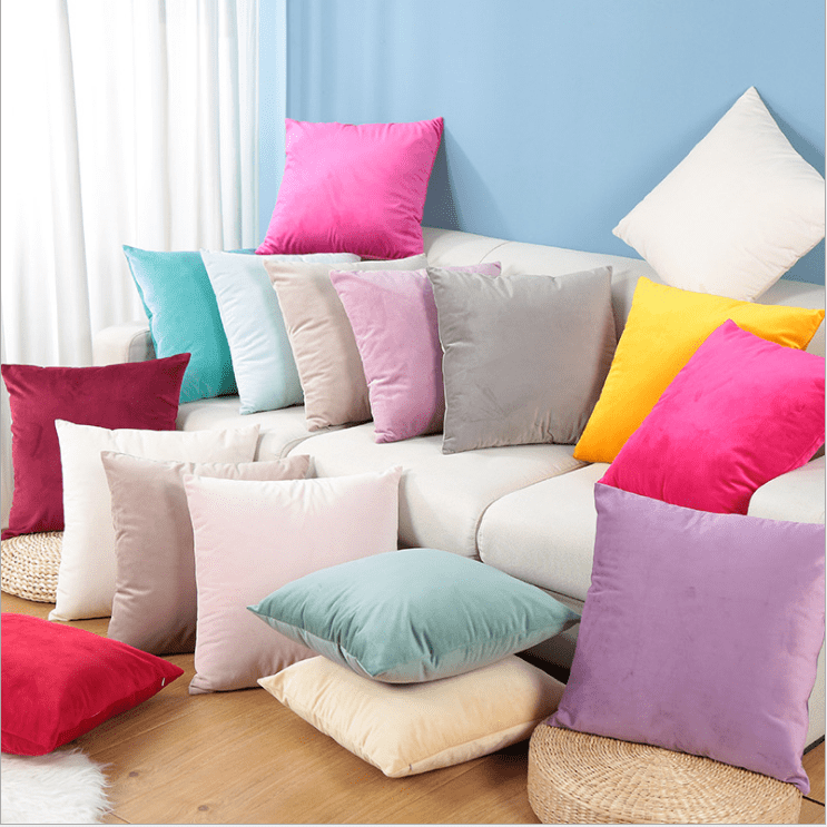 Ejoyous Cushion Cover 18''x18'' Soft Solid Cotton Canvas [ 743 x 743 Pixel ]