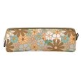 thumbnail image 2 of XMXT Leather Pencil Case, Retro Floral Design Print Large Capacity Pencil Pouch for Student Teens Women, 2 of 9