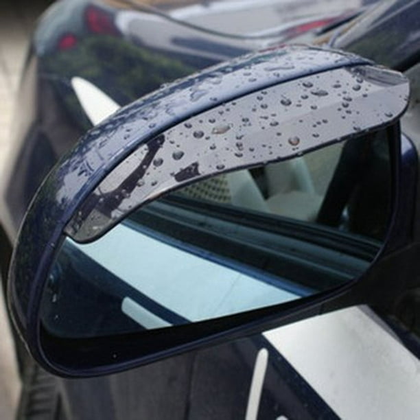 Flexible PVC accessoires de voiture rétroviseur rideau de pluie feuilles  imperméables rétroviseur voiture sourcil housse de pluie 2 pièces 