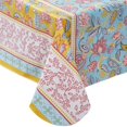 thumbnail image 4 of Home Bargains Plus Spring Blue Country Floral Square Vinyl Tablecloth with Flannel Backing, 52 x 52 inch,, 4 of 8