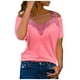 thumbnail image 1 of Tops Para Mujer Elegante Blusa Casual Camisas Fuera Del Hombro Moda Con Cuello en V Encaje Patchwork Sólido Caims Top Odeerbi  ODB166842, 1 of 8