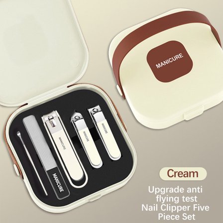 Nail Clipper Set, Manicure Tools, Portable Stainless Steel Nail Clippers with Scissors and Nail File, Compact Travel-Friendly Grooming Kit for Home and On-the-Go Use