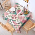 thumbnail image 2 of Pioneer Flower Floral Print Pattern Square Tablecloth,Waterproof Square Table Cover,Wipeable Spillproof Washable Table Cover for Home Kitchen Party Decor 42"X42"(107x107cm), 2 of 6