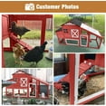 thumbnail image 3 of MEDEHOO Large Chicken Coop for Outdoor with Nest Box and Removable Tray, Hen House Waterproof for 2-6 Chickens, Outdoor Poultry Cage with Wheels, Red, 3 of 7