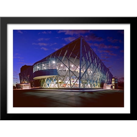 The Palace of Auburn Hills 38×28 Large Black Wood Framed Print Art – Home of the Detroit Pistons
