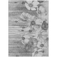 thumbnail image 2 of 5' X 8' Gray Charcoal And Silver Floral Washable Indoor Outdoor Area Rug, 2 of 5