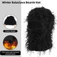 thumbnail image 6 of Unisex Distressed Balaclava Knitted Full Face Ski Mask Winter Windproof Neck Warmer for Men Women (Camouflage), 6 of 10