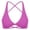 1-Purple, variant on Womens Sport Bras with Chest Pad Spaghetti Straps Crisscross Back Camisole Solid Color Front Tie Sleeveless Athletic Vest for Yoga Gym Workout Running 1-Green M