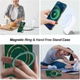 thumbnail image 2 of for iPhone 12 Pro Max Case, Compatible with MagSafe, Luxurly 360° Rotatable Magnetic Ring Stand Case, Phone Case for iPhone 12 Pro Max with Camera Lens Protector for Women Girls, Green, 2 of 13