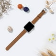 thumbnail image 2 of WFEAGL Leather Band iWatch SE Series Apple Watch Band 42mm 44mm 45mm Brown/Silver, 2 of 8