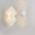thumbnail image 7 of Modern Wall Sconce 6W, LED Wall Lamp with Remote Control, 3000-6500K Dimmable Up and Down Indoor Acrylic Material Wall Mounted Wall Lights for Living Room Bedroom Hallway,E, 7 of 7