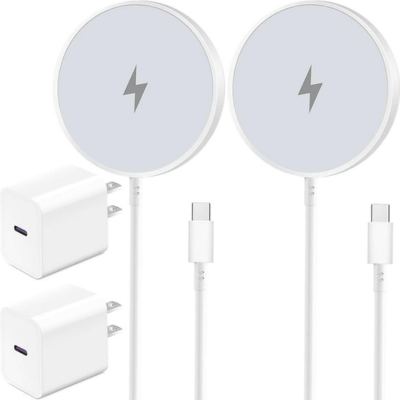 Cargador inalámbrico Dirsir para Apple MagSafe iPhone con paquete de 2