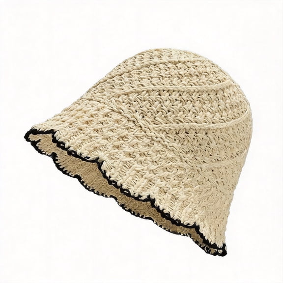 Women Breathable Beach Sunhat, Foldable Short Brim UV Protection Sun Hat, Lightweight Versatile Fashion Accessory for Summer Outdoor Travel Beach Vacation