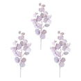 thumbnail image 1 of Hoja de manzana simulada, hoja de eucalipto, decoración de boda de hotel con viento, planta simulada, hoja de manzana única, violeta claro, 1 of 14