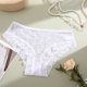 thumbnail image 3 of Bikini de encaje piezas para mujer, bragas transparentes, lencería Sexy, calzoncillos florales, banda para la cintura, 1 unidad, 3 of 5
