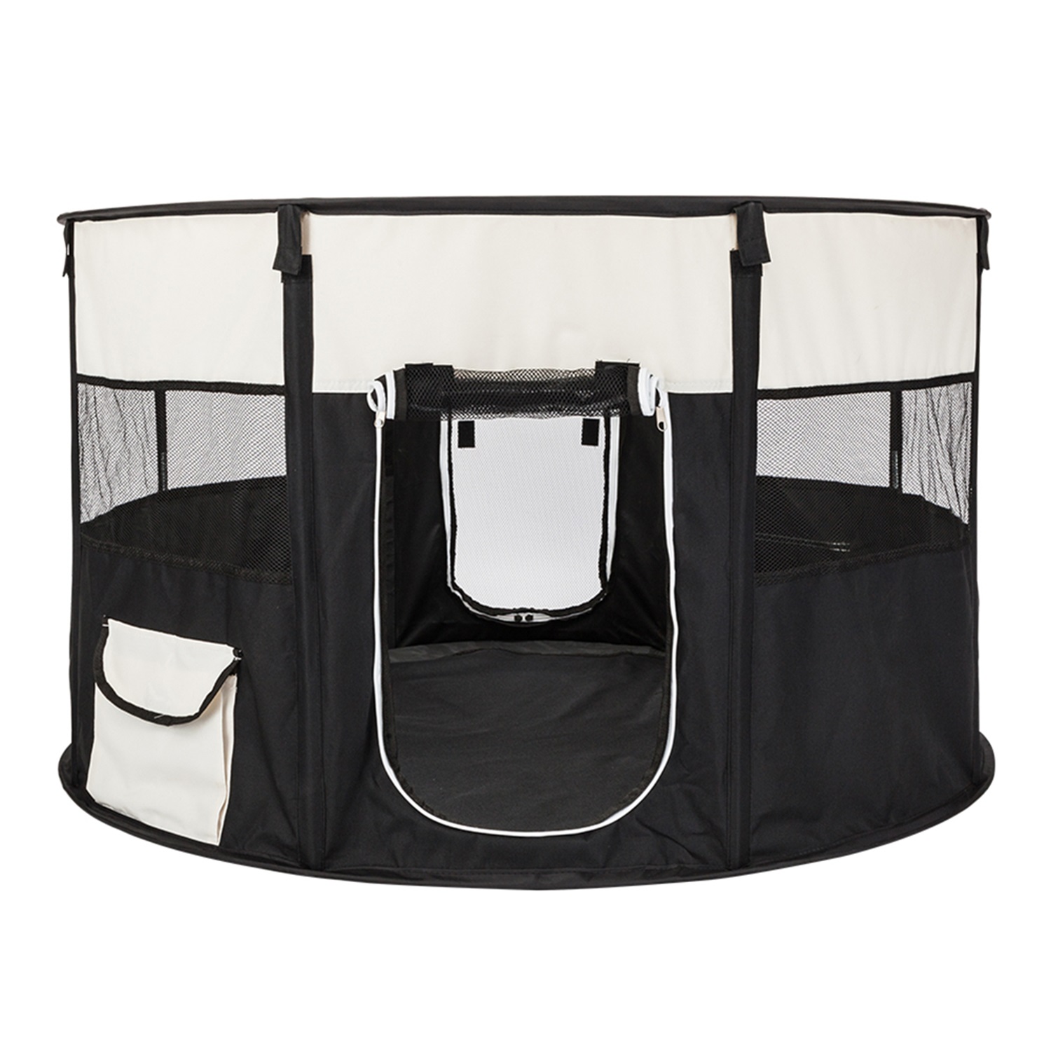Pefilos 40" Pet Playpen for Small Animals Circular Portable Foldable Pet Playpen for Indoor Dogs 600D Oxford Cloth & Mesh Pet Playpen for Cats Fence with Eight Panels, Black Pefilos 40" Pet Playpen for Small Animals Circular Portable Foldable Pet Playpen for Indoor Dogs 600D Oxford Cloth & Mesh Pet Playpen for Cats Fence with Eight Panels, Black