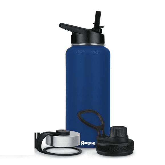 Termo Bloosom Para Café Y Agua 3 Tapas 32 Oz 950 Ml Azul Marino