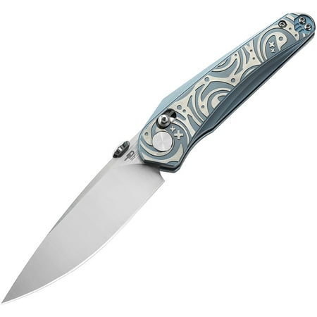 Bestech Knives BT2206A Mothus 3.5 Stainless Blade Blue Handle Folding Knife