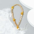 thumbnail image 1 of Colorful For Mobile Phone Case Pearl Bead Gravel Anti-Lost Rope Mobile Phone Accessories Cell Phone Lanyard Letter Beads Chain Crystal Stone Beads Lanyard Mobile Phone Strap YELLOW, 1 of 8