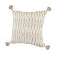 thumbnail image 3 of Ox Bay Sadie 20" x 20" Beige/White Geometric Cotton and Jute Adult Decorative Throw Pillow, 3 of 9