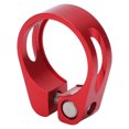 thumbnail image 2 of Abrazadera para tija de sillín de bicicleta de 31,8 mm, clip de tubo, aleación de aluminio, collar de tija de sillín de liberación rápida, color rojo, 31,8 mm, 2 of 10