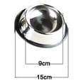 thumbnail image 2 of Stainless Steel Dog Bowl with Rubber Base for Small/Medium/Large Dogs, Pets Feeder Bowl Water Bowl 15cm, 2 of 5
