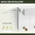 thumbnail image 6 of Rebee Vision Small Key Holder Wall Mount - Aesthetic Room Decor with 4 Study Hooks and Mini Floating Shelf - Ideal Apartment Essentials for Farmhouse Living Room and Home Decor (Modern White), 6 of 6