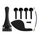 thumbnail image 2 of Kit de piezas para violín negro (DIY): mentonera, cordal, clavijas de afinación fina y pica. 4: 4, 2 of 9
