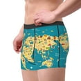 thumbnail image 3 of Kdxio Men's Boxer Briefs with World Map With Landmarks Print - Comfortable and Breathable Underwear for Everyday Wear, 3 of 7