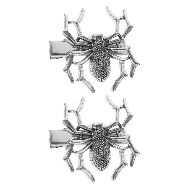 2 Pcs Spider Hair Clips Halloween Hairpins Girls Punk Hair Clips Kids Barrette