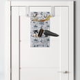 thumbnail image 2 of East Hanging Pocket Organizer, Monochrome Chinese Traditional Elements Lake Mountains Trees Scenery, Printed Polyester Storage Bag with Pockets, 9" x 16", Dark Turquoise and White, 2 of 2