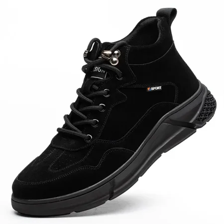 

Puncture Proof Waterproof Wear-resistant Non Slip Work Boots Steel Toe Boots Industrial Construction Safety Shoes Black/Dark Brown