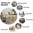 thumbnail image 6 of Throw Blanket for Couch Green Flower Floral Leaves Soft Fleece Flannel Blankets Cozy Lightweight Blanket for Home Sofa Living Room Branch Plant Nature Bed Throws 60" x 80", 6 of 9
