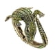 thumbnail image 2 of Pulsera de piel de cocodrilo, pulsera envolvente, accesorios para atuendos, pulsera de puño abierto Verde, 2 of 9
