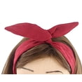 thumbnail image 2 of Paquete de 9 diademas de alambre de Color sólido para mujer con orejas de conejo, diadema con nudo, diademas de alambre trenzado, accesorio para el cabello para Yoga JAMW Sencillez, 2 of 4