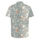 thumbnail image 3 of Blusa y camisa de manga corta con cuello vuelto para hombre, camisa informal de moda con estampado de hojas y solapa de manga corta, blusa para hombre, 3 of 4