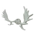 thumbnail image 2 of Handcrafted Model Ships K-0333-w 6 x 2 x 9 in. Whitewashed Cast Iron Moose Antlers Decorative Metal Wall Hooks, 2 of 2