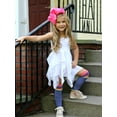 thumbnail image 2 of Soft Gauze-Cotton Hip Hip Hooray Handkerchief Dress for Toddlers and Girls (Beach White, 2T), 2 of 4