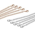 thumbnail image 2 of 25 cadenas de extensión de acero inoxidable con cierre de langosta duradero para hacer joyas (color acero: 5 cm, 7,6 cm, 10 cm, 12,7 cm y 15 cm)., 2 of 6