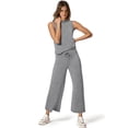 thumbnail image 2 of Conjunto de 2 piezas SAMPEEL para mujer, casual, salón, cuello alto, gris, L, 2 of 6