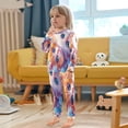 thumbnail image 5 of BZSMCE Unisex Pajama Set Snug-Fit Cotton Sleepwear Playful Paws and Whiskers Printed, 5 of 7