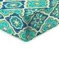 thumbnail image 4 of Jordan Manufacturing 46.5" x 24" Adonis Capri Teal Medallion Rectangular Outdoor Deep Seat Chair Cushion Set with Welt, 4 of 11