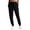 Black, variant on Women's Sports And Casual Pants, Five Pointed Star Elastic Tight Fit, High Waisted And Slightly Flared Pants,Navy,M